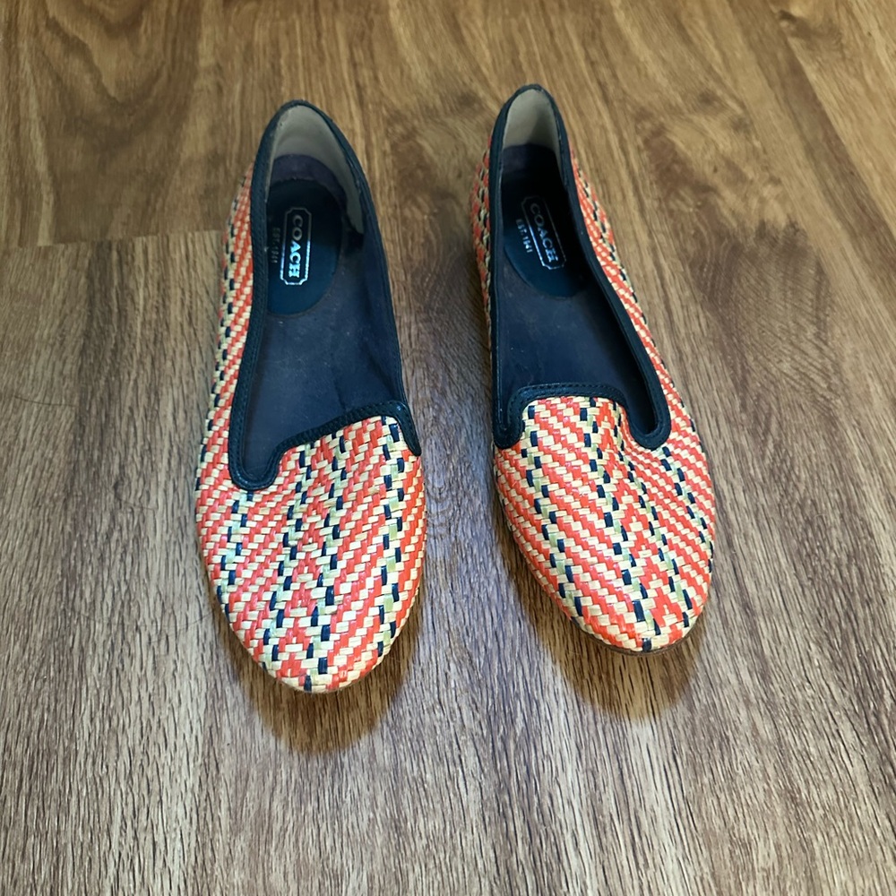 Coach Women's Multicolor Woven Flats